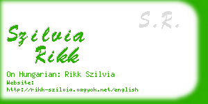 szilvia rikk business card
